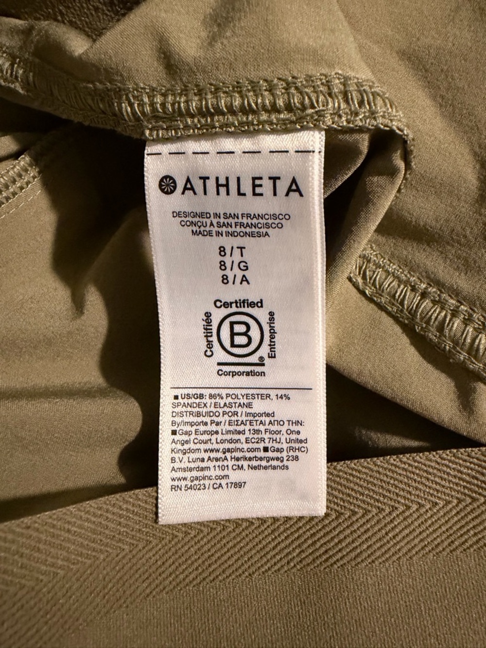 Athleta Olive Green Active Pants 8T - Picture 5 of 5